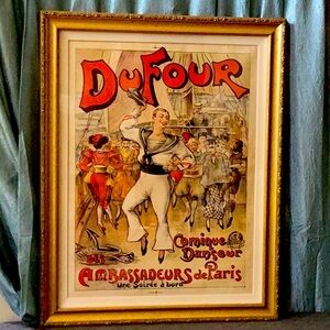 Vintage Poster DuFour Sailor Affiches Brondert Paris stamped